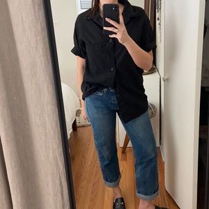 Vintage army black cotton shirt